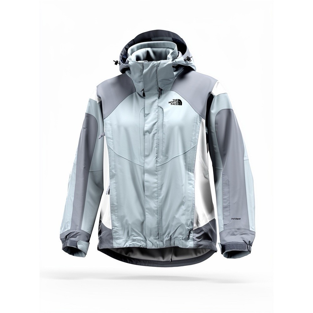 THE NORTH FACE HyVent Color Block Full Zip Windbreaker Jacket Vintage Small EUC